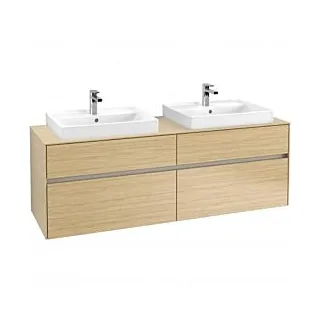 Waschbeckenunterschrank 160 x 55 cm Nordic Oak