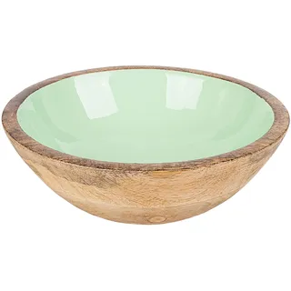 alles-meine.de GmbH Kunststoff & Holz - Schale/Schüssel - Müslischale - Obstschale & Salatschale/Dekoschale - grün/türkis blau - Ø 20,5 cm - groß - Holzschüssel - Serviersc..