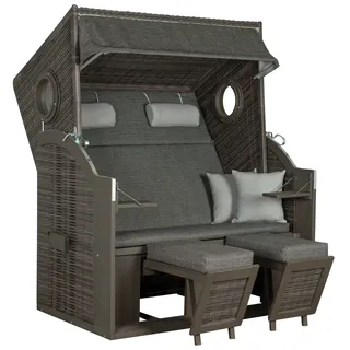 Strandkorb WAVE XL (BHT 140x160x80 cm) - BHT 140x160x80 cm