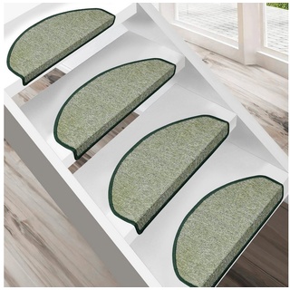 Stufenmatte York, Erhältlich in vielen Farben & 2 Größen, Treppenschutz, Floordirekt grün 23 cm x 65 cm