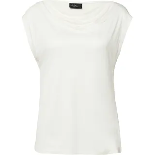 s.Oliver Ärmelloses Shirt aus Viskose mit Wasserfall-Ausschnitt - creme - 38