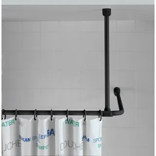 Wenko Deckenstütze für Duschstangen 57 cm Schwarz