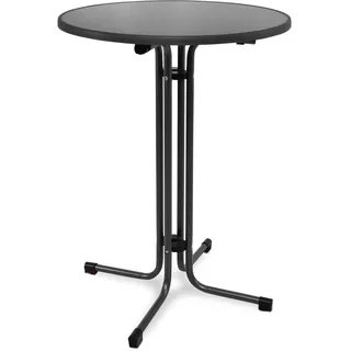 Beautissu Stehtisch Ø 80 cm klappbar Grau