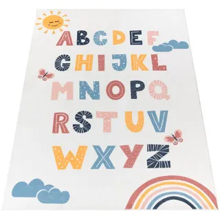 KADIMA DESIGN Kinderteppich 80 x 150 cm Mehrfarbig