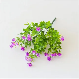 Kunstpflanze 2 Sträuße aus künstlichen Blumen, Pflanzen für den Außenbereich, YRIIOMO, Hochzeit, Gartendekoration, Heimdekoration lila