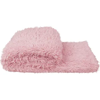 Wohndecke ZOEPPRITZ1828 "Reborn", rosa (powder), B:140cm L:190cm, Polyester, Wohndecken, Wohndecke, extra weiche Kunstfelldecke