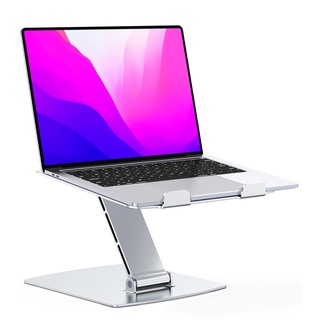 glangeh Laptop Ständer Höhenverstellbar, Ergonomischer, Tragbarer Notebook Ständer für Schreibtisch, Faltbarer Schreibtisch-Bücherständer Aluminium, Kompatibel mit MacBook Air Pro (10–16 Zoll)