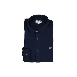 LACOSTE Herren Hemd blau Kent Slim Fit, blau, Frühjahr/Sommer 2026