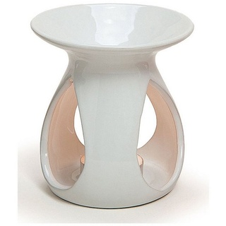 Levandeo® Duftlampe, Duftlampe weiß - 11x10cm Keramik Öllampe Aromalampe weiß