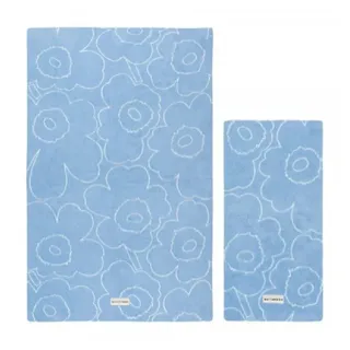 Marimekko Badetücher Handtuch-Set Piirto Unikko Light Blue Off White (2-teilig)