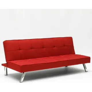 Design Schlafsofa Gemma, moderne 2-Sitzer Couch Mit Schlaffunktion - Rot - Rot