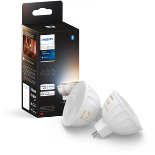 Philips Hue White Ambiance MR16 LED-Lampe 400lm, 2er Pack