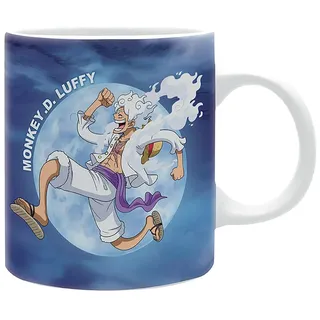 One Piece Tasse Gear 5th Monkey D. Luffy - weiß, bedruckt, 100% Keramik, Fassungsvermögen ca. 320 ml.