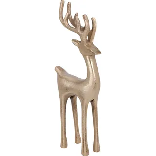 Home Styling Collection Weihnachtsfigur, Gold, Metall, 6x35x14 cm, Dekoration, Weihnachtsdekoration