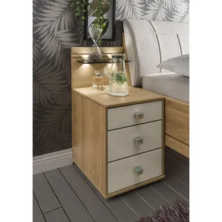Wiemann Nachttisch Kiruna Glas Beige Champagner