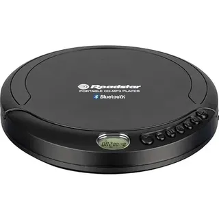Roadstar PCD-499BT Discman CD-MP3/WMA-Player, Bluetooth, CDA, CD-R, CD-RW, tragbar mit Kopfhörern, kabellos, Anti-Schock-Funktion, LCD-Display, Batterien, USB-Kabel, Schwarz