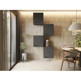 Respekta Hängeschrank Oliver 50 x 56,1 x 34,6 cm Grau Matt