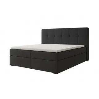 A&J MöbelLand Boxspringbett 200 x 200 cm H4 Silber