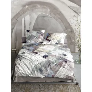 IRISETTE Wave 8889 grafisch Baumwolle braun 135 x 200 cm + 80 x 80 cm