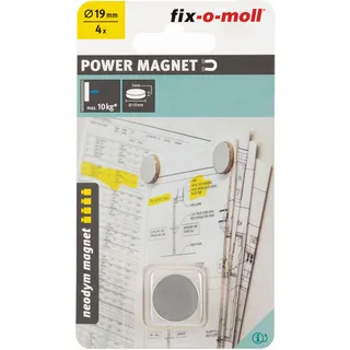 fix-o-moll Neodym Magnete Scheiben 19mm silber