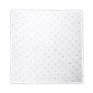 Lorelli Wickeldecke, Babydecke Musselin Baumwolle, Größe 80 x 80 cm, ab Geburt weiß grau