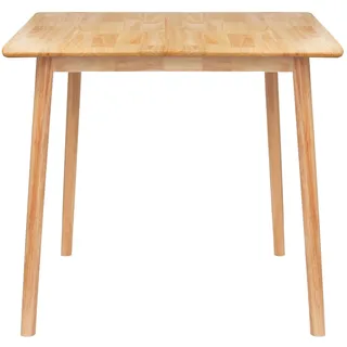 Nicholas Winter Quadratischer Esstisch aus Holz - 90cm x 90cm - Natürlich - 1x 4 Sitzer Klein Rustikal Küchen Esszimmer Massivholz Gummibaumholz Abendessen Bistro Möbel mit 4 Beinen