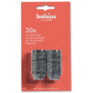 Bolsius Alu-Manschechten zum Fixieren von Spitzkeren und Tafelkerzen - (30 Stück)