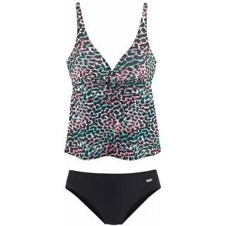 VENICE BEACH Bügel-Tankini Damen schwarz-bedruckt Gr.52 Cup D