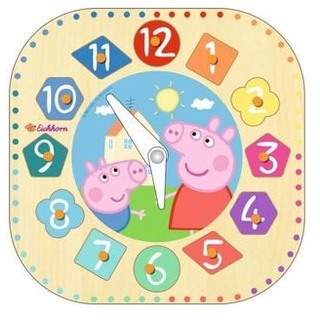 Eichhorn 109265704 - Peppa Pig Lernuhr Holz