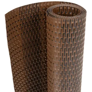 vidaXL Balkon-Sichtschutz 300 x 80 cm Braun/Schwarz Rattan