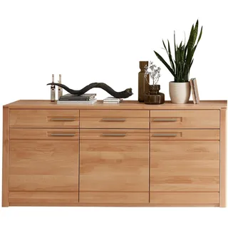 möbelando Sideboard >Nature One< in Kernbuche Teil-massiv FSC-Zertifiziert - Moderne Kommode mit Schubladen und viel Stauraum - 190 x 86 x 45 cm (B/H/T)