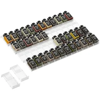 LuxusKollektion Gewürzregal Gewürzregal Schublade Organizer Küchen Durchsichtig 48 Stück bunt