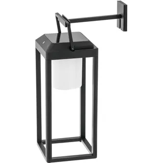 LUCANDE Solarleuchte Aluminium 14,5 x 23,8 x 42,5 cm inkl. dimmbarer LED warmweiß schwarz