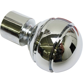 GARDINIA Gardinenstangen-Endstück Kugel, (2-St), Serie Einzelprogramm Chicago Ø 20 mm silberfarben