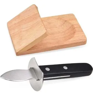 Austernmesserset, Austernmesser Mit Holzständer, Austernzange, Meeresfrüchte-werkzeuge