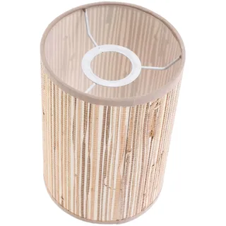 NUOBESTY Korb Lampenschirm Lampen Für Schlafzimmer Zylindrischer Lichtschirm Lampenschatten Nur Lampenschirme Gewebte Jute Falten- Hängender Lampenschirm Rustikal Rattan Metall
