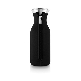 EVA SOLO – Kühlschrankkaraffe | skandinavisches Design | 1 Liter - 1.0l| Borrosilikat-Glas, Edelstahl, Silikon | spülmaschinenfest | 100% tropffrei | Black Woven