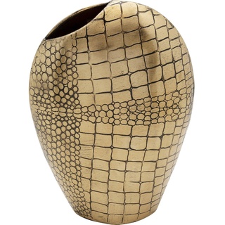 Kare Design Vase Serpente, Gold, Deko Vase, Stahl, 21x15x5 cm (H/B/T)