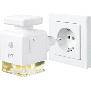 ipuro Essentials Electric Scent Plug - Duftstecker mit Bewegungssensor 3 Duftstufen & LED Ambientelicht - Nachfüllbarer Raumduft Diffuser für Steckdose - Automatischer Duftspender für ipuro Öle