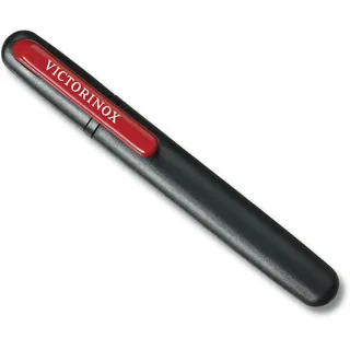 Victorinox Dual-Messerschärfer für Schweizer Taschenmesser & Messer | Mobiler Schleifstein mit Keramikplättchen für Grob- und Feinschliff, ideal für Outdoor, Wandern & Alltag, Schwarz