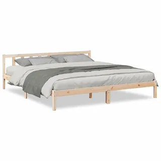 vidaXL Massivholzbett 180 x 220 cm Braun