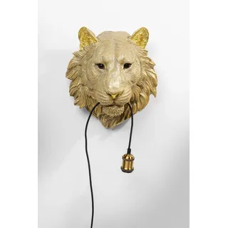 KARE DESIGN Wandleuchte Animal Tiger Head Polyresin Gold