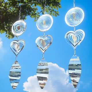 Solidchoice – 3D-Windspiel aus Edelstahl für Innen- und Außenbereich