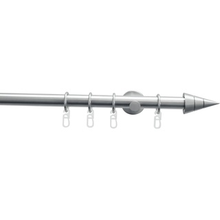 Gardinenstange »Gardinenstangen Set Metall«, 1 läufig-läufig, Fixmaß, 1-Lauf, Gardinenstangen, 81798140-3 silberfarben