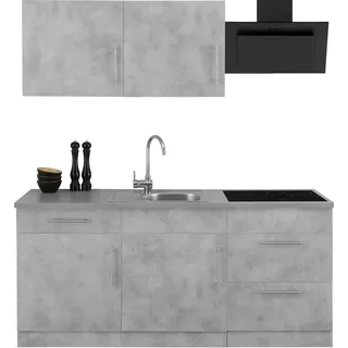WIHO KÜCHEN Küchenzeile Cali 180 cm grau