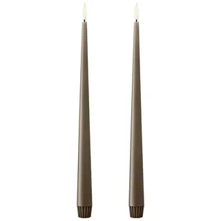 ester & erik LED-Kerze Ester & Erik LED Spitzkerze 30 cm 2er Set grün