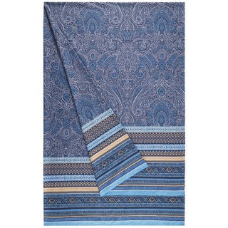 Wohndecke MASER, Bassetti, aus reiner Baumwolle blau 270 cm x 270 cm