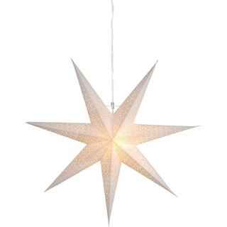 Best Season Hängedekoration Weihnachtsstern Dot von Star Trading, 3D Papierstern Weihnachten in Weiß, Dekostern zum Aufhängen mit Kabel, E14 Fassung, Ø: 70 cm