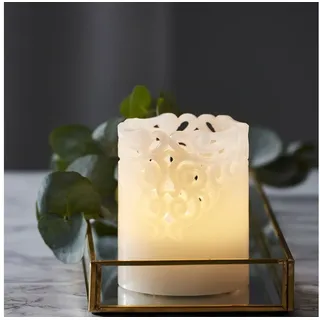Star Trading Clary LED-Kerze 10 cm weiß