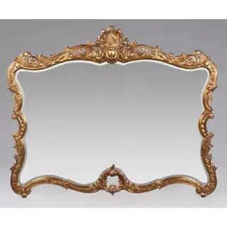 Casa Padrino Luxus Barock Spiegel Antik Gold - Prunkvoller Wandspiegel im Barockstil - Antik Stil Garderoben Spiegel - Wohnzimmer Spiegel - Barock Deko Accessoires - Barock Möbel